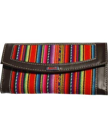 Portefeuille aguayo des Andes marron