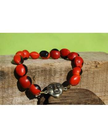 Bracelet Huayruro avec médaillon masque