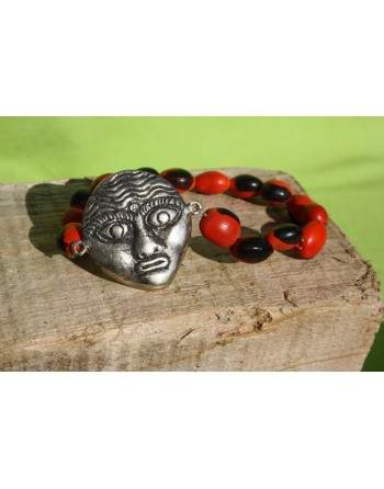 Bracelet Huayruro médaillon Inti