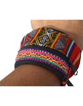 Bracelet porte monnaie couleurs arc en ciel