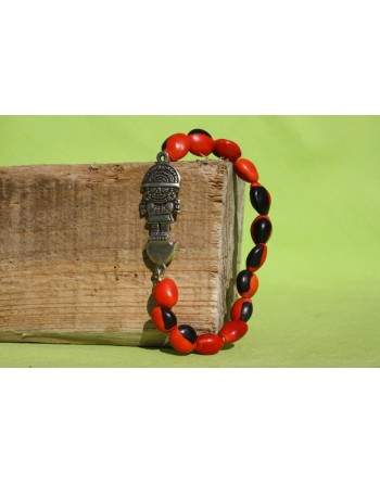 Bracelet en graine huayruro.