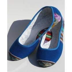 Ballerines - babies péruviennes bleue turquoise