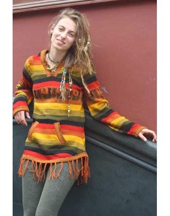 Pullover arc en ciel rasta