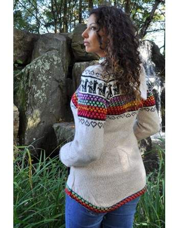 Gilet péruvien beige